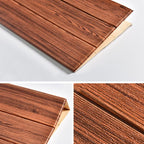 Plastic wall cladding panels for peeling and attaching with waterproof wainscoting