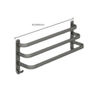 2-piece modern bathroom accessory set made of aluminum matte gray towel bar