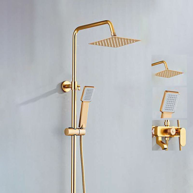 Modern adjustable water flow shower faucet shower arm shower system on the wall