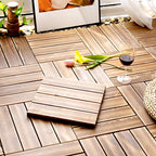 Pine Floor Tile Water Resistant Click-Lock Traditional Wood Floor for Living Room