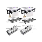 5-piece Modernism Bathroom Accessory Set in Matte Black Stainless Steel