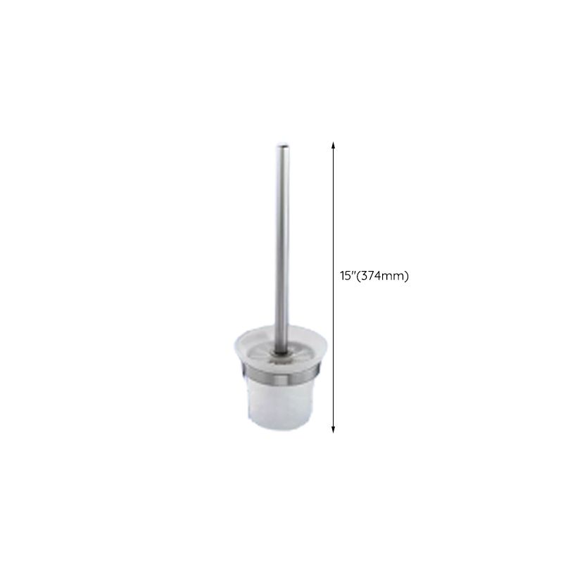 Contemporary bathroom accessory set made of aluminum with towel holder/bath shelf