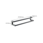 Contemporary bathroom accessory set made of aluminum with towel holder/bath shelf