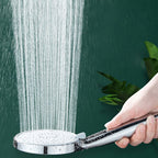 Round Handheld Shower Head with Self-Cleaning Wall-Mounted Shower Head