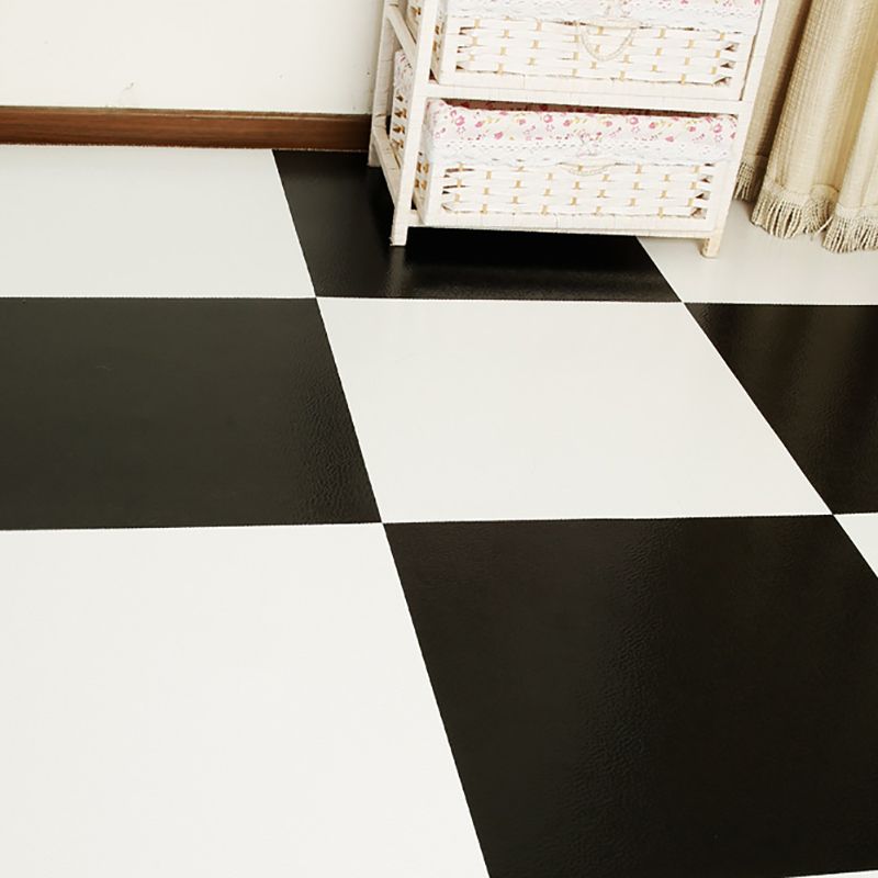 Modern fabric look plastic floor water-repellent square edge floor tiles
