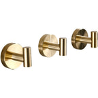 Modern Bathroom Accessory Set Metal Coat Hooks in Polished Chrome/Gold