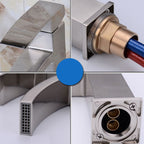 Cubic Chrome Bathroom Faucet Low Arc Single Lever Basin Faucet