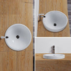 Contemporary oval wash stand ceramic metal undercounter basin
