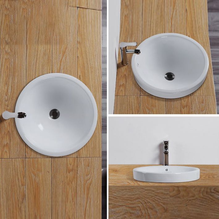 Contemporary oval wash stand ceramic metal undercounter basin