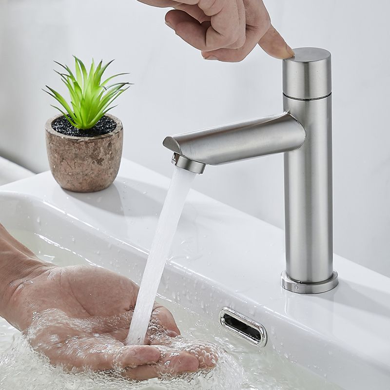 Modern Low Arc Basin Faucet with Single Lever Bathroom Sink Faucet
