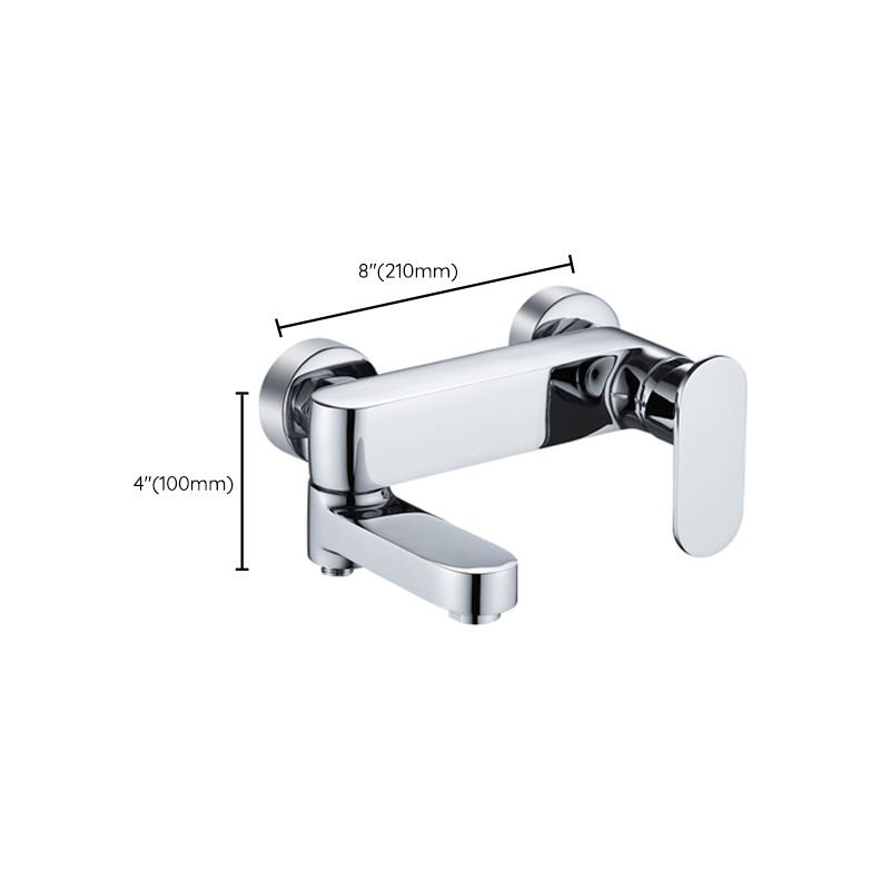 Modern Wall-Mounted Bathtub Faucet Trim Metal Single-Lever Bathtub Faucet Trim