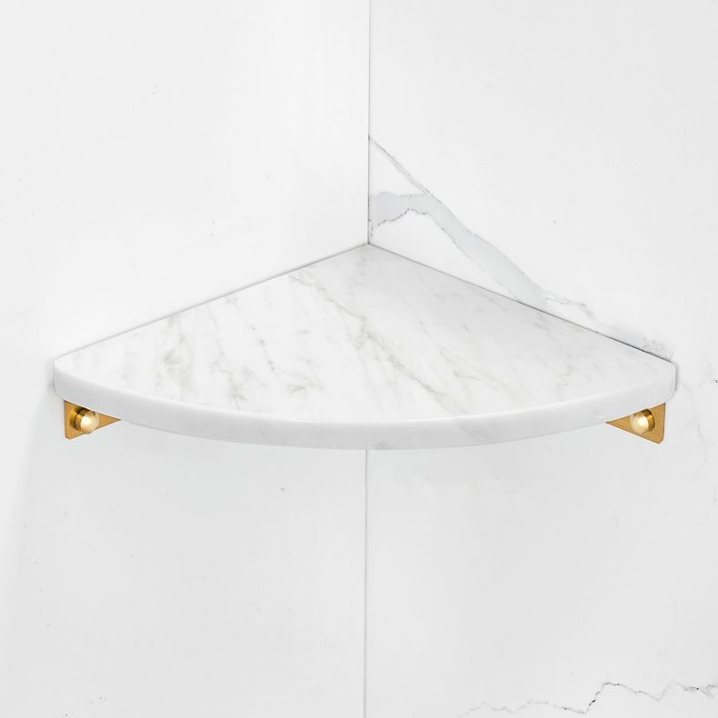 2-piece Bathroom Hardware Set Metal and Marble Bathroom Shelf Set
