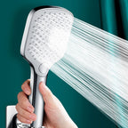 Contemporary Fixed Head Square Supercharged Showerhead Combo