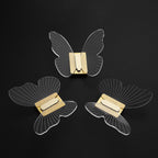 Modern Brass Bathroom Accessory Set Acrylic Butterfly Theme Bathrobe Hooks