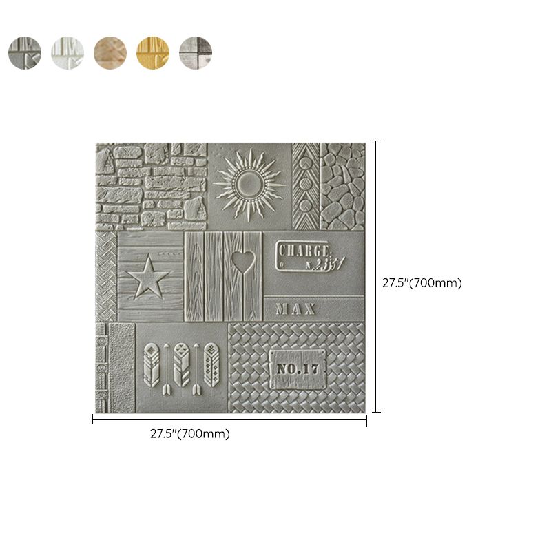 Peel and Stick Wall Ceiling 3D Embossed Wall Covering with Waterproof