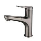 Modern Style Sink Faucet Single Handle Low Arc Pull Out Copper Sink Faucet