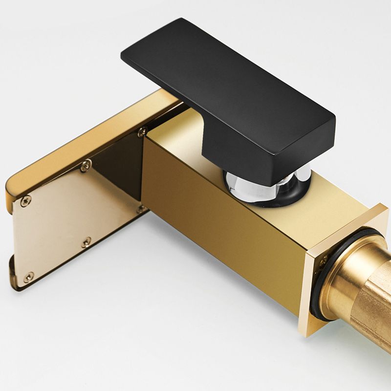 Waterfall spout basin tap lever handle square basin tap