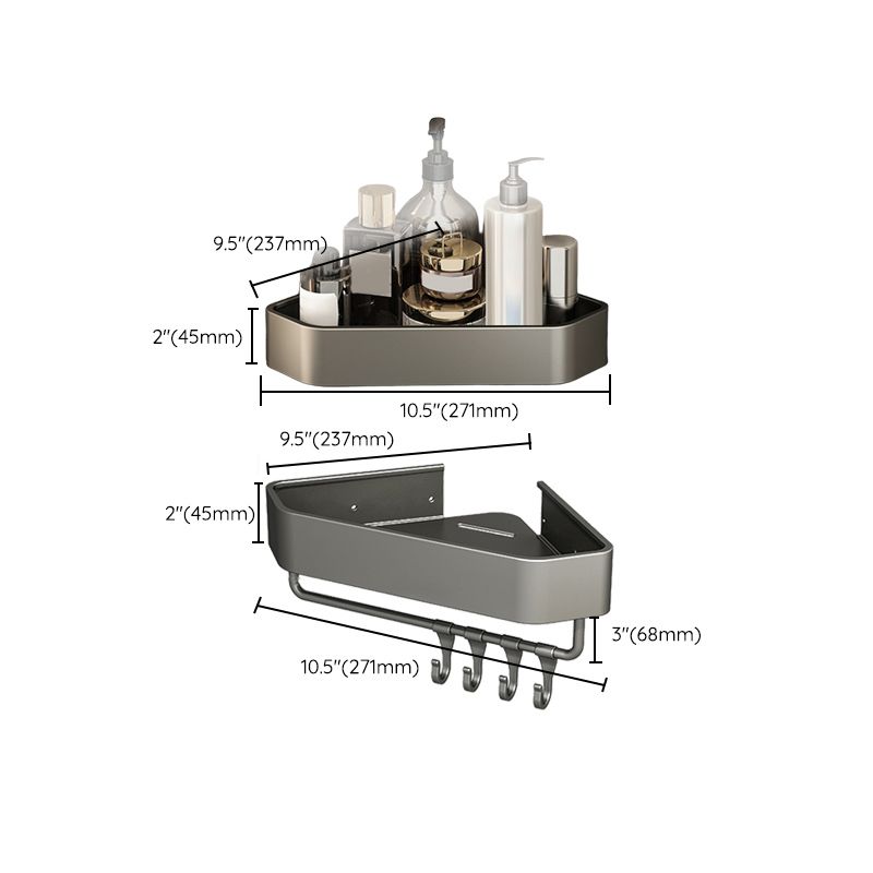 Adhesive Holder Metal Bathroom Accessory Single Piece or in Set with Shelf