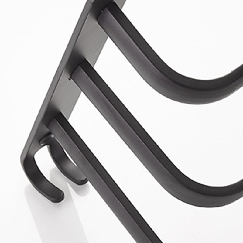 Modern black aluminum bathroom accessory set towel bar bathroom fittings