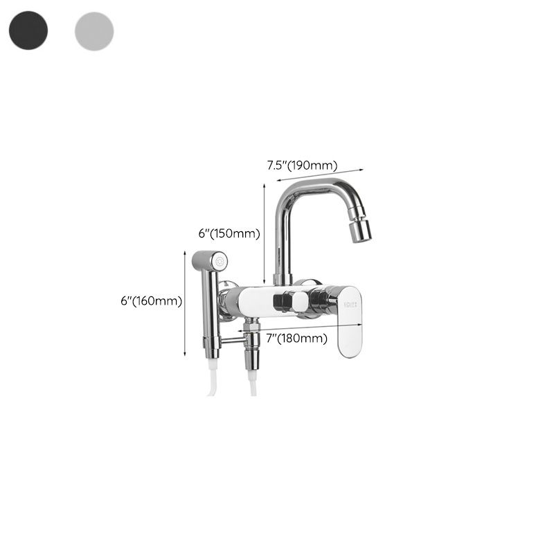 Metal Bathtub Faucet Trim Contemporary Lever Handle Bathtub Faucet Trim