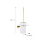 Metal and Marble Bathroom Accessory Single or in Set in Gold