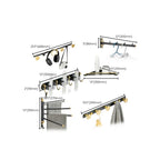 5-piece modern bathroom accessory set made of black brass bathroom hardware