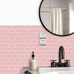 Simple Peel & Stick Tile Scratch-Resistant Plastic Peel and Stick Subway Tile for Shower