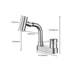 Center set bathroom faucet stainless steel lever handle 2 holes swivel sink faucet