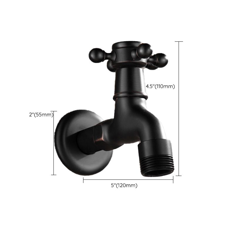 Wide Bathroom Sink Faucet Wall-Mounted Cross Handle Faucet