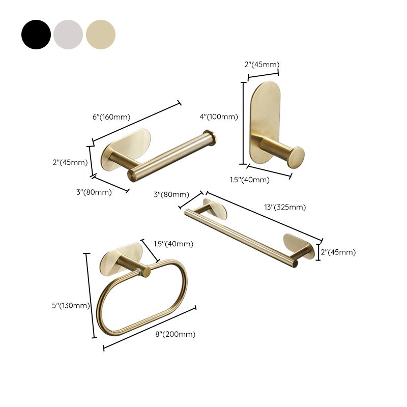 4-piece traditional bathroom hardware set with towel ring/paper holder & bath towel hook
