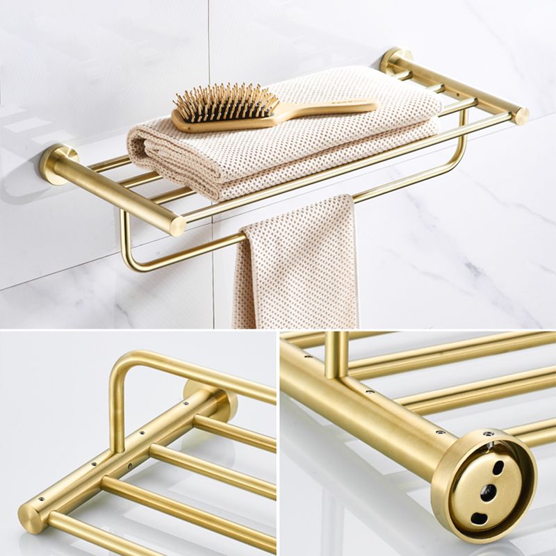 Traditional Brushed Brass Bathroom Accessories As Individual Piece Or In Set Made Of Metal