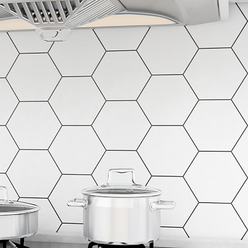Modern Tile Peel & Stick PVC Grid Pattern Self-Adhesive Wallpaper