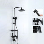 Modern adjustable water flow shower faucet shower arm shower system on the wall