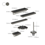 Modern Bathroom Hardware Set Paper Holder Towel Bar Bathroom Accessory Set