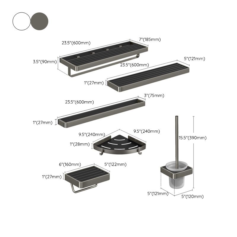 Modern Bathroom Hardware Set Paper Holder Towel Bar Bathroom Accessory Set