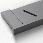 Gray contemporary bathroom accessory set Brushed gray bath shelf/toilet paper holder/towel bar