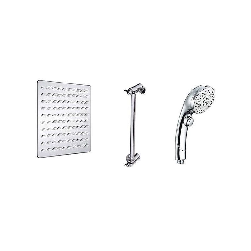 Stainless Steel 8 Inch Shower Set 5 Sprays Handheld Shower Head Shower Arm