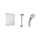 Stainless Steel 8 Inch Shower Set 5 Sprays Handheld Shower Head Shower Arm