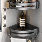 Gray bathroom accessories as a single piece or as a set with towel holder/bathroom shelf/robe hooks