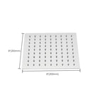 Wall Mounted Adjustable Shower Head Modern Square Metal Shower Head