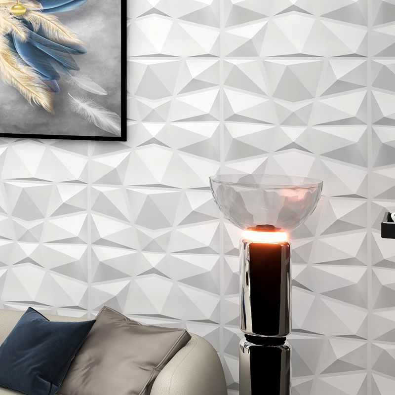 Modern Tin Back Wall Panel Smooth Upholstered Wall Ceiling in Black and White