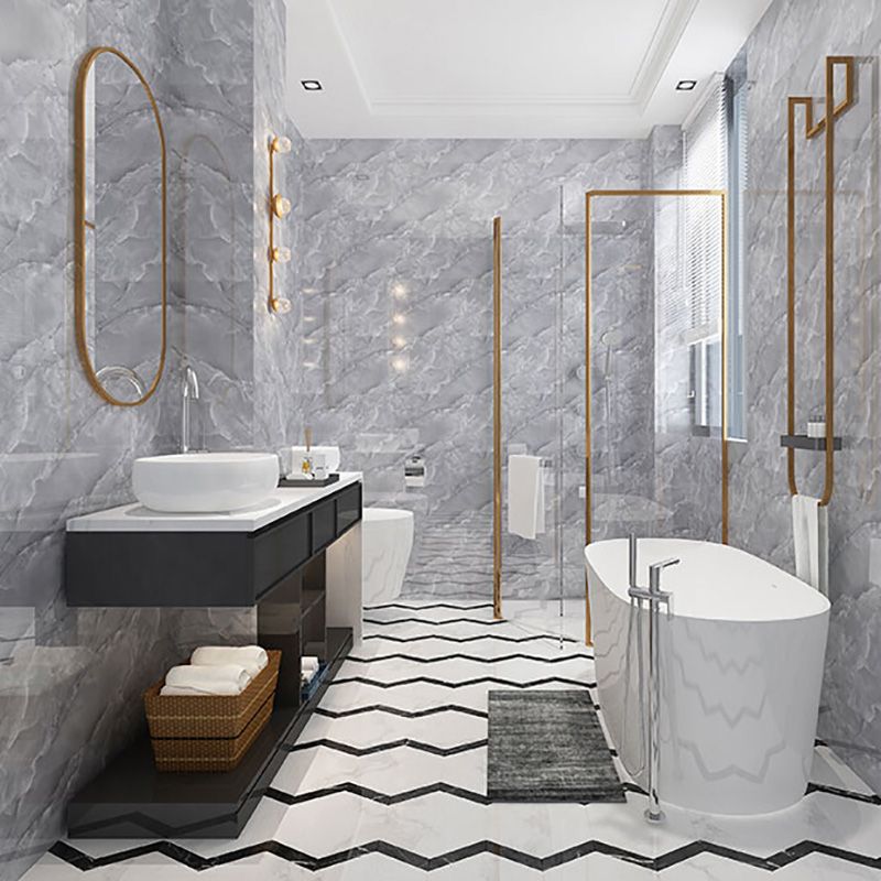 Modern Peel and Stick Tiles Rectangular Peel and Stick Back Wall Pack of 10