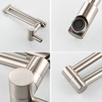 Modern Pull-down Faucet Single Handle Wall Mounted Pot Filler Low Profile 1-Hole Filler