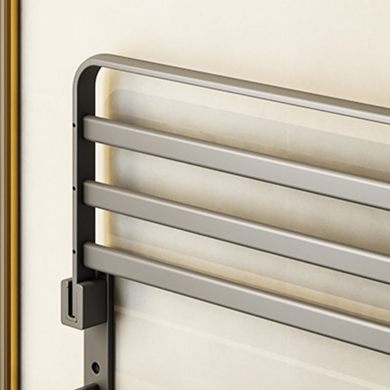 Contemporary Bathroom Accessory Set Gray Aluminum Bathroom Shelf/Towel Rack/Bathtub Hook
