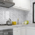 Fish scale Peel & Stick field tile square plastic Peel & Stick mosaic tile