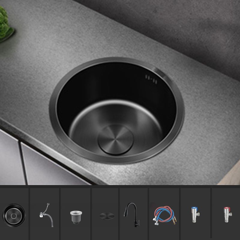 Classic Round Sink Stainless Steel Built-in Sink Non-Slip Round Basin for the Kitchen