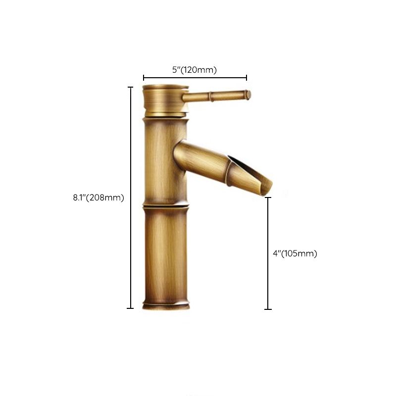 Country house vessel water tap brass lever handles waterfall outlet sink faucet