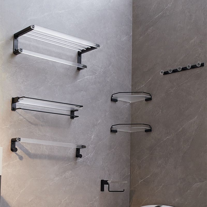 Modern bathroom accessory set bath shelf/towel holder & bathrobe hooks included