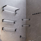Modern bathroom accessory set bath shelf/towel holder & bathrobe hooks included