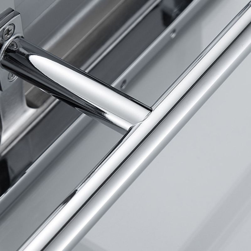 Contemporary 2-piece bathroom set made of polished chrome stainless steel toilet paper holder